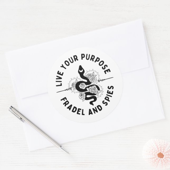 Rond Live Your Purpose Sticker (Enveloppe)