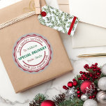 Rond Livraison spéciale Sticker personnalisée de Père N<br><div class="desc">Prenez le devin de l'ouverture des cadeaux et ajoutez un peu de magie de Noël avec ce sticker super mignon personnalisé directement du pôle Nord!</div>