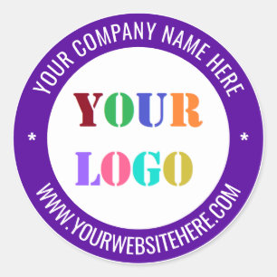 Rond Logo de l'entreprise personnalisée et Sticker text