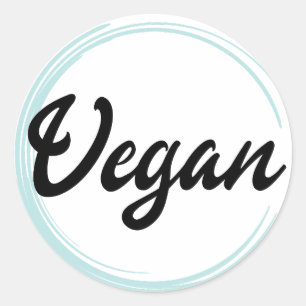 Rond Logo minimaliste Vegan Classic Round Sticker