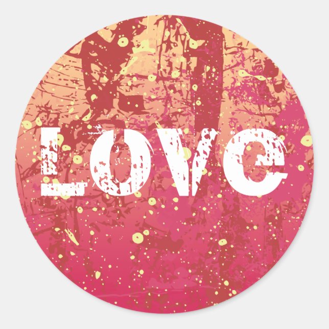 Rond Love Grunge Urban Sunrise Sticker (Devant)