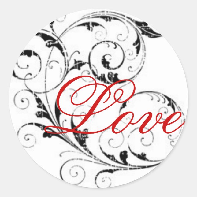 Rond Love in Scroll Sticker (Devant)
