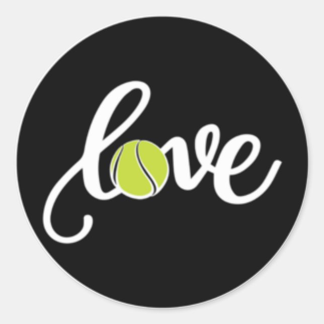 Rond Love Tennis Sticker Tennis Ball (Devant)