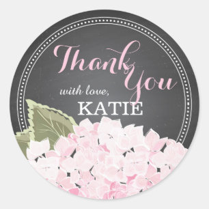 Rond Lt Pink Hydrangea sur Sticker en Merci de tableau