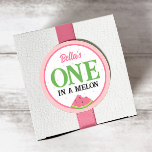 Rond L'un d'eux est un Sticker Melon First Birthday