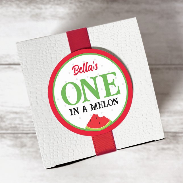 Rond L'un d'eux est un Sticker Melon First Birthday (Créateur téléchargé)