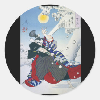 Rond Lune d'aube neige - Sticker Tsukioka Yooshi