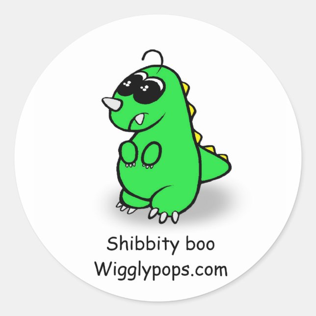 Rond M.wigglypops Shibbity boo sticker (Devant)
