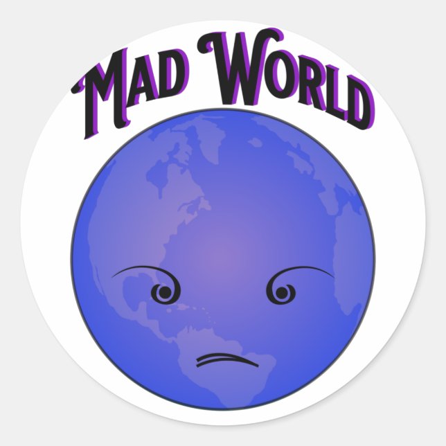 Rond Mad - Monde - Sticker (Devant)