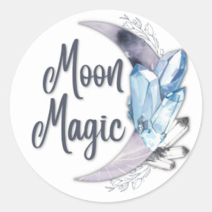 Rond Magie de lune avec Sticker en cristaux
