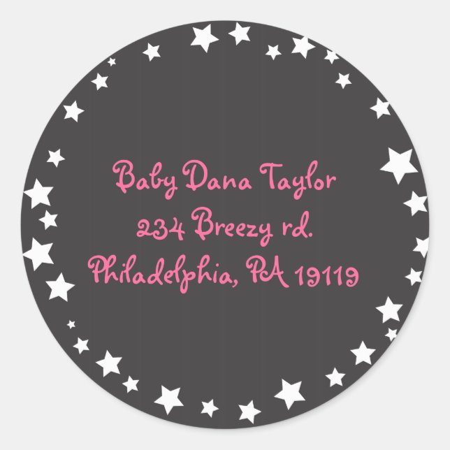 Rond Main de Dieu Hemsa Adresse de retour Sticker (Devant)