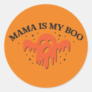 Rond Mama Est Mon Sticker Boo