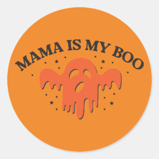 Rond Mama Est Mon Sticker Boo