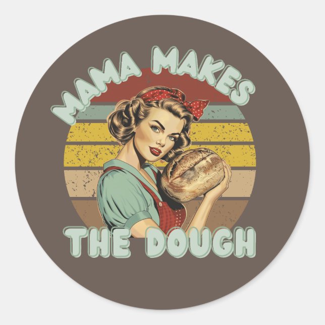 Rond Mama Fait Le Sticker De Sac À Pain Douteux (Devant)