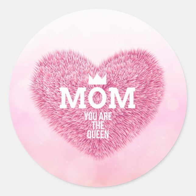 Rond Maman La Fête des Mères de la Reine | Sticker (Devant)