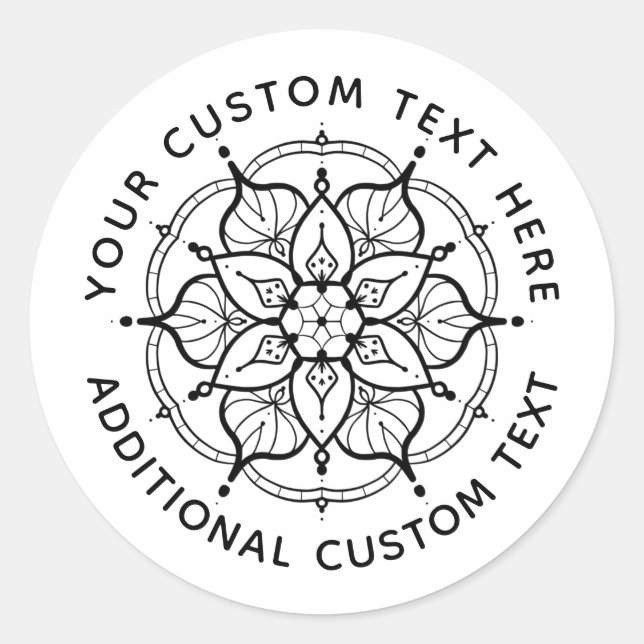 Rond Mandala Black and White sticker (Devant)