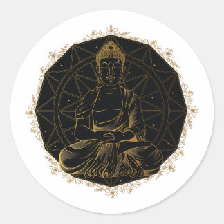 ROND MANDALA BUDDHA STICKER DESIGN