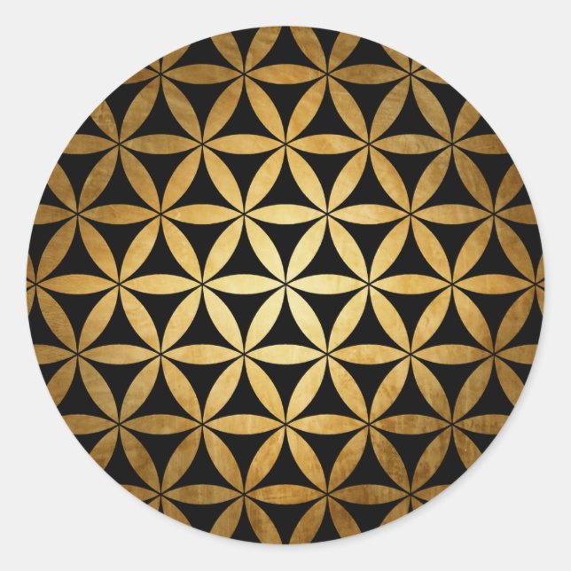 Rond Mandala Golden sticker (Devant)