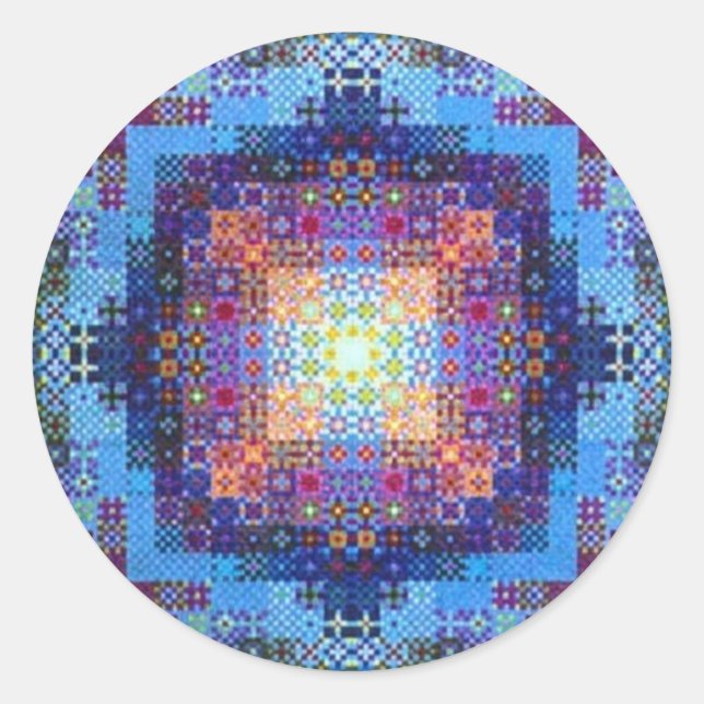 Rond Mandala, Sticker de la joie et du bonheur (Devant)