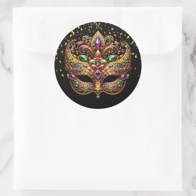 Rond Mardi Gras Sticker (Sac)