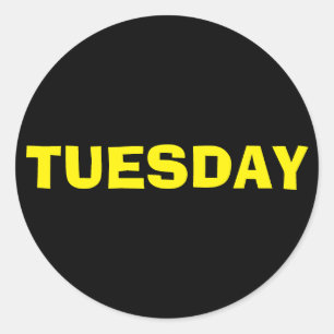 Rond Mardi Sticker noir Lib publicitaire jaune par Janz