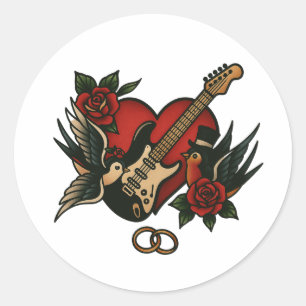 Rond Mariage à thème rock stationnaire - Sticker