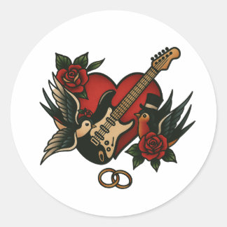 Rond Mariage à thème rock stationnaire - Sticker