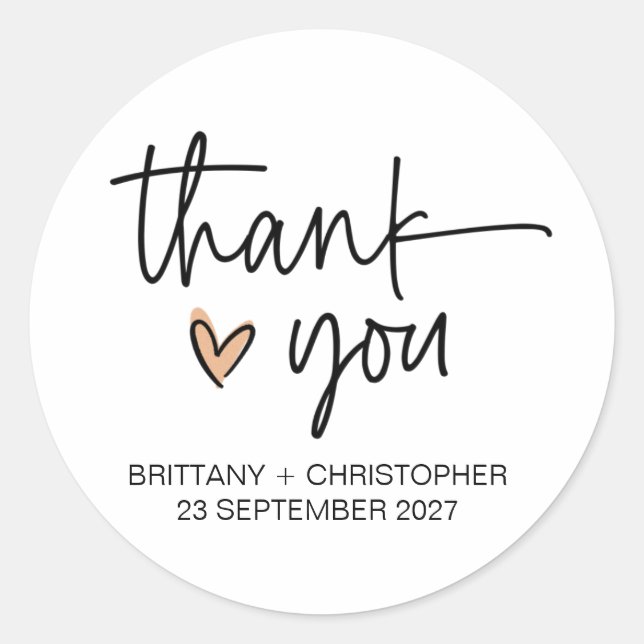 Rond Mariage Favor Sticker Réception Faveurs pour les c (Devant)