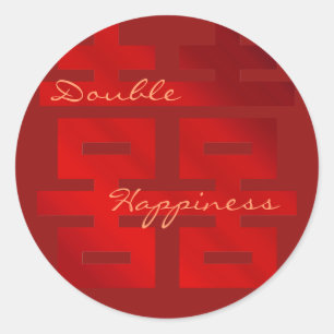 Rond Mariage Red Xi Double Happiness : Sticker