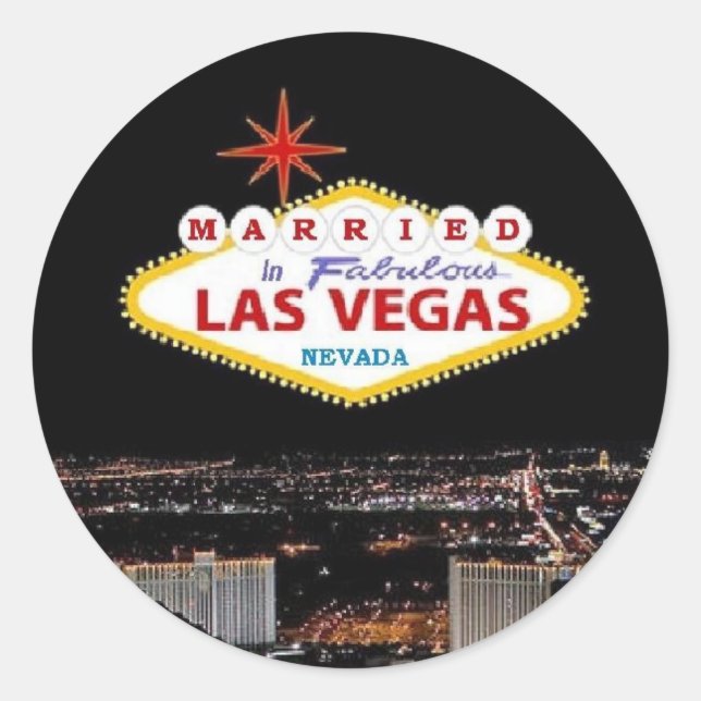 Rond MARIÉ Dans Fabulous Las Vegas, Nevada Sticker (Devant)
