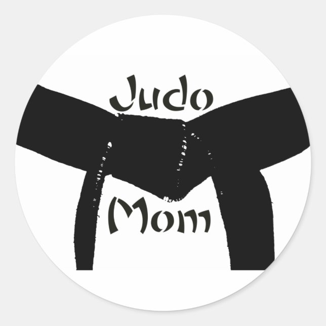 Rond Martial Arts Black Belt Judo Maman Sticker (Devant)