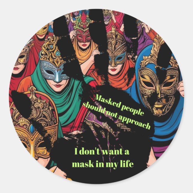 Rond Masques de conception Sticker (Devant)