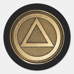 Rond Médaillon sur Sticker de récupération noire