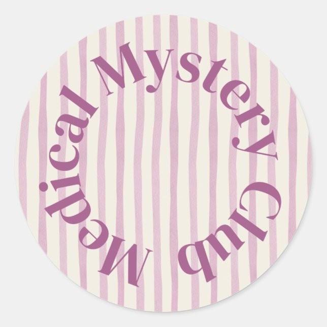 Rond 'Medical Mystery Club' Cute Health Humor Sticker (Devant)
