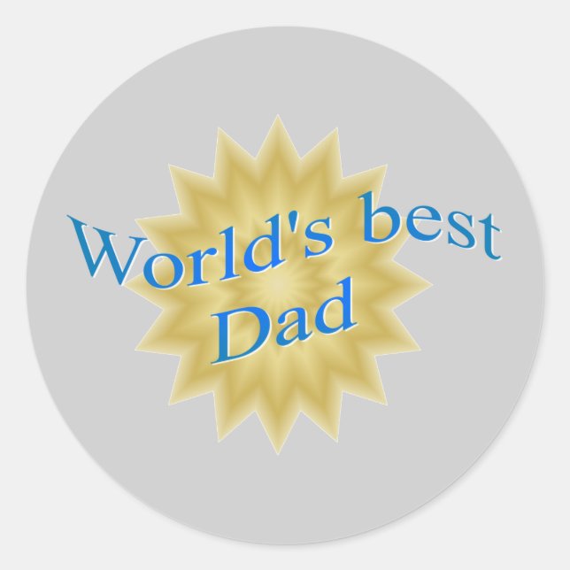 Rond Meilleur Sticker pour papa du monde (Devant)