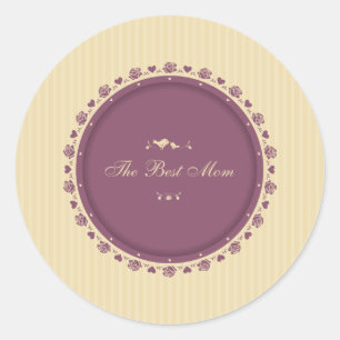 Rond Meilleure Maman Fête Vintage des mères   Sticker