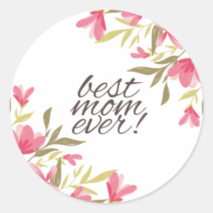 Rond Meilleure Maman Jour des Mères   Sticker