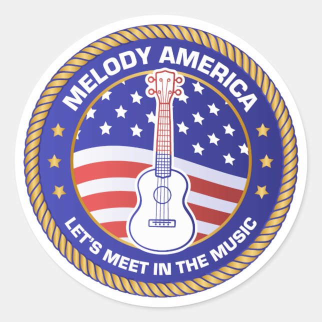 Rond Melody America sticker large (Devant)