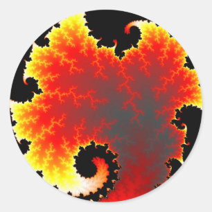 Rond Mer de lave - Sticker fractal