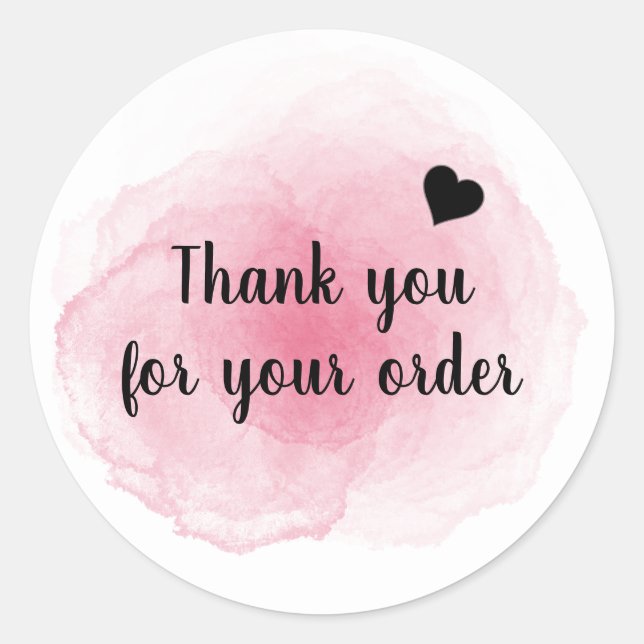 Rond Merci Aquarelle Pour Votre Sticker De Commande (Devant)