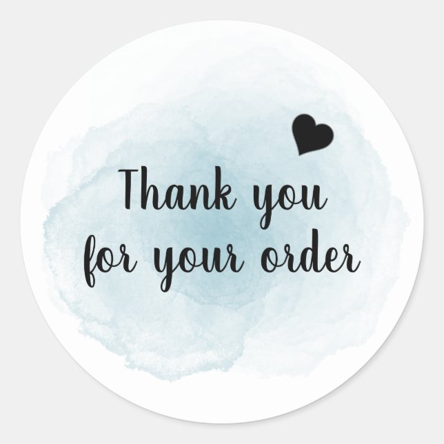 Rond Merci Aquarelle Pour Votre Sticker De Commande (Devant)