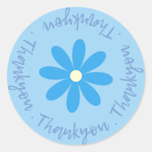 Rond Merci Avec Sticker Flower