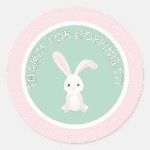 Rond Merci de Hopping by ! Sticker Merci Bunny