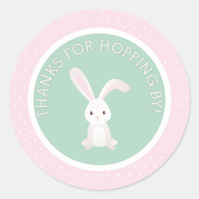 Rond Merci de Hopping by ! Sticker Merci Bunny (Devant)