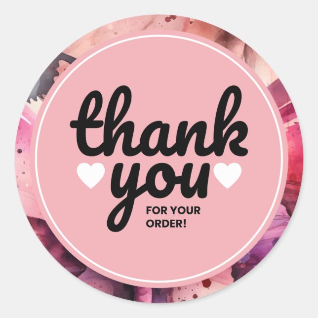 Rond Merci d'entreprise pour votre sticker de commande (Devant)
