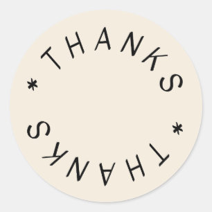 Rond Merci Hand Drake Simple Design Merci Sticker