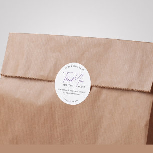 Rond Merci moderne script Sticker Typographie