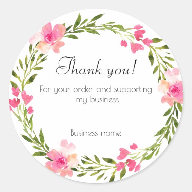 Rond merci pour la commande floral wrath sticker person (Devant)