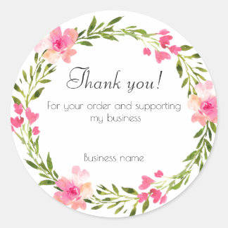 Rond merci pour la commande floral wrath sticker person