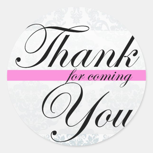 Rond Merci pour la prochaine Sticker rose (Devant)